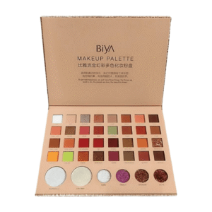 BIYA Professional Makeup Palette, 32 Eyeshadow Colours with 6 Glitter Highlighters, Nude and Shimmer Shades B01