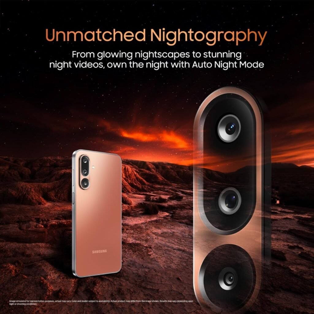 Samsung Galaxy M36 5G (Orange Haze, 6 GB RAM, 128 GB Storage)| Circle to Search| Google Gemini| Corning Gorilla Glass Victus+| 7.7mm Slim| AI Enhanced 50 MP OIS Triple Camera| Unmatched Nightography