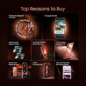 Samsung Galaxy M36 5G (Orange Haze, 6 GB RAM, 128 GB Storage)| Circle to Search| Google Gemini| Corning Gorilla Glass Victus+| 7.7mm Slim| AI Enhanced 50 MP OIS Triple Camera| Unmatched Nightography