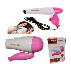 NOVA 1000W FOLDABLE HAIR DRYER. PINK