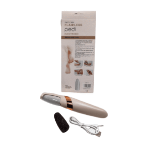 Pretty Gril Flawless Electronic Pedicure Tool, Rechargeable Foot File with USB Cable, Professional Callus Remover BD613