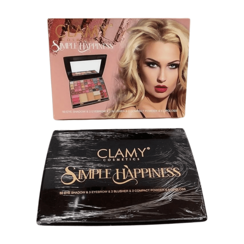 CLAMY 50 Eyeshadow, Eyebrow, 2 Blusher, 2 Compact Powder, 6 Lipgloss Makeup Kit. 01